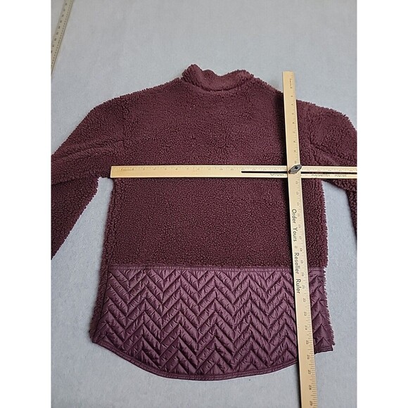 Athleta Fleece Pullover Womens XS Purple Fleece Deep Pile Outdoor Running Hiking - Picture 13 of 16